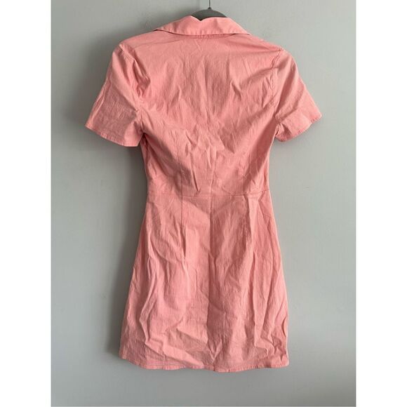 abercrombie & fitch O ring front collard short sleeve mini dress cottagecore S - Picture 4 of 6